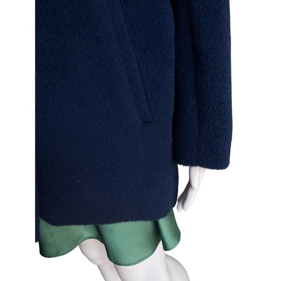 Vintage Vogue Paris Original Navy Wool Double Breasted Coat Size Small - Picture 4 of 7